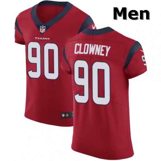 Men Nike Houston Texans 90 Jadeveon Clowney Red Alternate Vapor Untouchable Elite Player NFL Jersey
